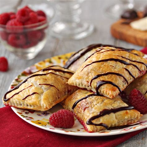 Raspberry Brie And Chocolate Puff Pastries Sugarhero