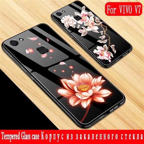 For Vivo V Case Luxury Tempered Glass Cover Soft Tpu Silicone Bumper