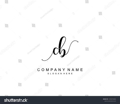 Initial Cb Beauty Monogram Elegant Logo Stock Vector Royalty Free