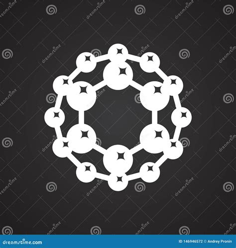 Molecula Icon On Background For Graphic And Web Design Simple Vector