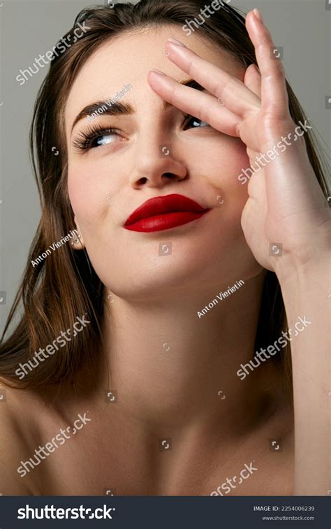 Closeup Portrait Beautiful Brunette Model Girl Stock Photo Shutterstock