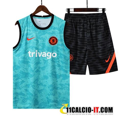 Sito T Shirt Allenamento Pantaloncini FC Chelsea Blu 2022 2023