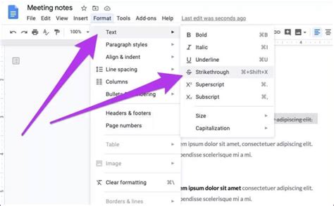 Comment ajouter ou supprimer un barré dans Google Docs La plus douce