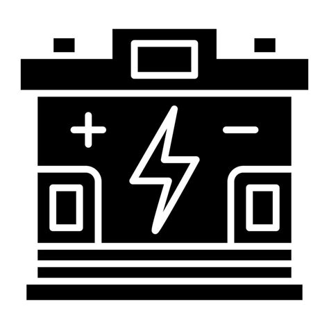 Battery Glyph Icon Vector Art At Vecteezy