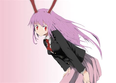 Safebooru Blazer Bunny Ears Hands On Thigh Leaning Leaning Forward