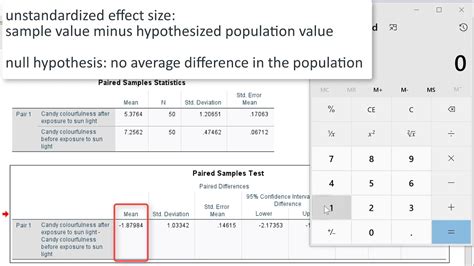 Calculating Cohen S D From SPSS Output YouTube