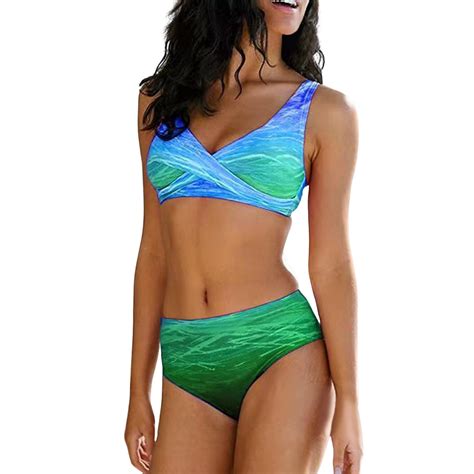 Akiihool Women Bikini Women S Triangle Bikini Floral String Bikini Set