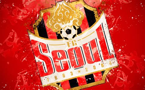 Download wallpapers FC Seoul, 4k, paint art, logo, creative, South ...