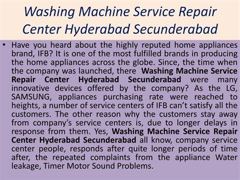 Ppt Washing Machine Service Repair Center Hyderabad Powerpoint Presentation Id 7654002