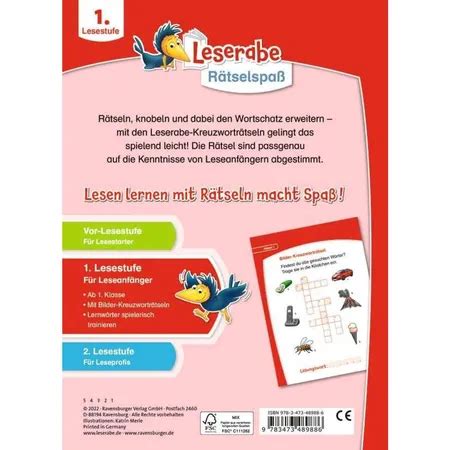 Ravensburger Leserabe Kreuzwortr Tsel Zum Lesenlernen Lesestufe