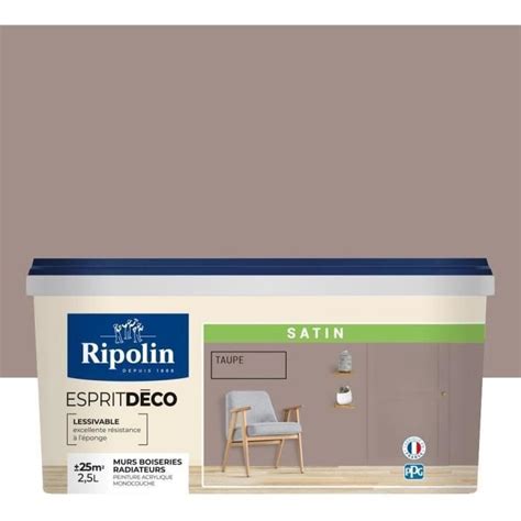 Ripolin Peinture Murale Pour Toutes Pi Ces Taupe Satin L