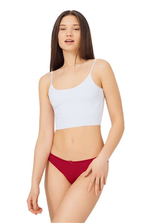 Bordo Basic Pamuklu Kadın Bikini Külot COTTONHILL