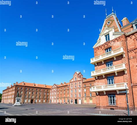 General view of the Social Palace of the Familistère in Guise, France, a phalanstery-type ...