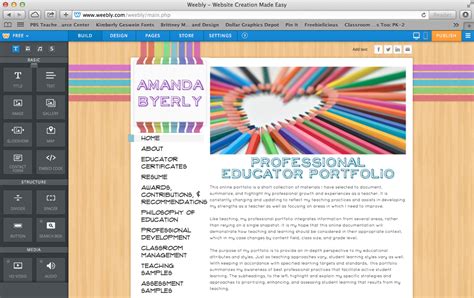 the Take Home Teacher: Online Teacher Portfolio