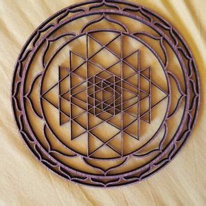 Sri Yantra Wall Art Gold Wall Art Large Sacred Geometry Art Yoga