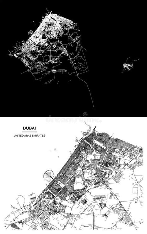 Dubai United Arab Emirates Street Map City Centre For Poster High