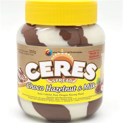 Jual Ceres Spread Choco Hazelnut Milk 350gr Shopee Indonesia