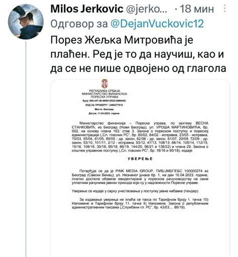 Dejan Vuckovic on Twitter Molim tužilaštvo da reaguje na lajni imam