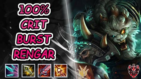 Crit S Rengar One Burst Build Wild Rift Rengar Gameplay Youtube