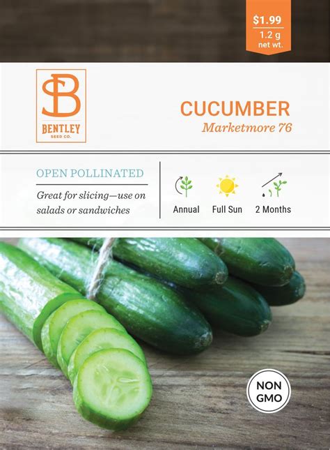 Cucumber Marketmore 76 Seed Packets Cucumber Seeds Cucumber