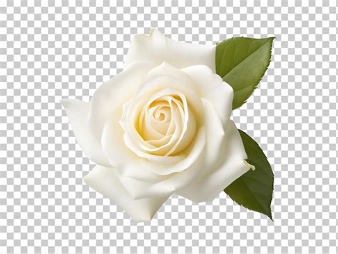 Una Rosa Blanca Aislada En Un Fondo Transparente Png Clipart Archivo