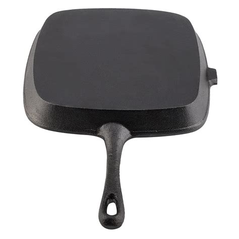 10" Black Pre-seasoned Cast Iron Square Griddle Pan Steak Sizzling Cooking Home | eBay