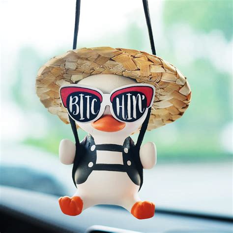 Amazon Swinging Duck Car Hanging Ornament Car Mirror Hanging