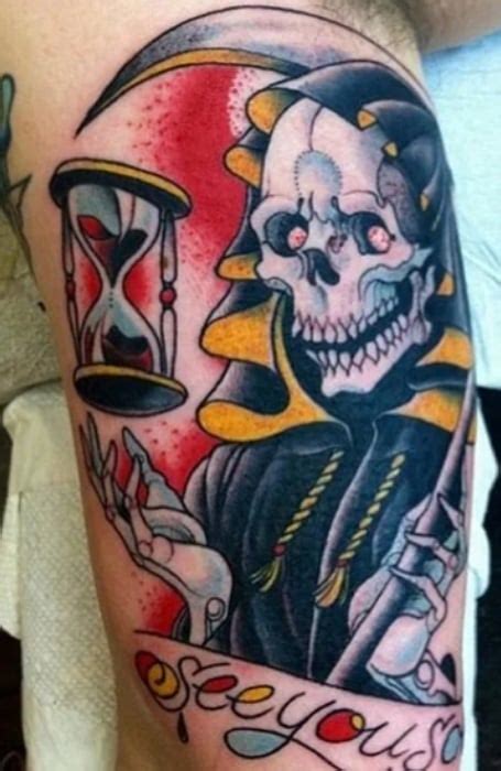 Neo Traditional Grim Reaper Tattoo