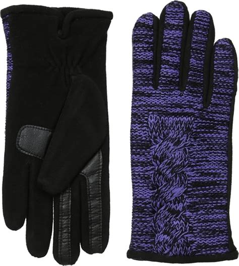 Isotoner Women S Smart Touch Cable Knit Glove With Thermaflex Lining Ultra Violet X Small