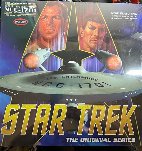 New Sealed Polar Lights 50th Anniv Star Trek Enterprise Ncc 1701 1350 Oop Ebay