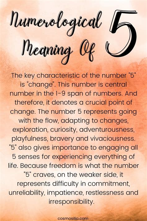 Numerological Meaning Of The Number 5 Numerology Life Path