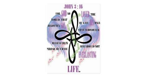 John 3:16 tattoo design postcard | Zazzle.com