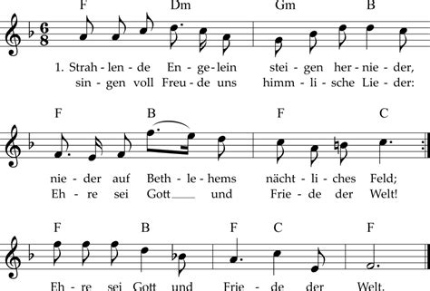 In Der Heiligen Nacht Noten Liedtext Midi Akkorde