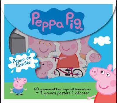 Peppa Pig 60 gommettes repositionnables et 2 grands posters à décorer