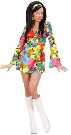 Disfraz Años 70 Floreado Mujer Talla XL Gogo dress Hippie costume