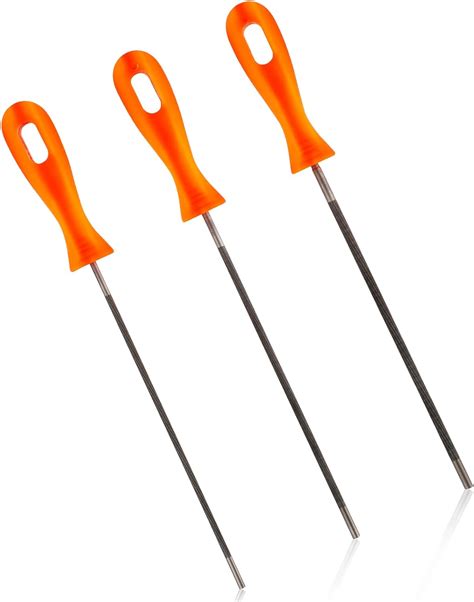 Mozeat Lens 3 Pieces Chainsaw Chain Sharpening File 3 Size Chain Saw