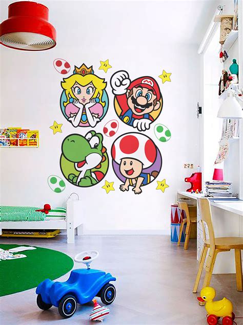 Mario Wall Decal Super Mario Wall Sticker Nintendo Game - Etsy