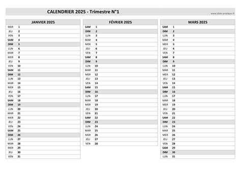 Calendrier Vierge Imprimer Panning Annuel Semestriel Et