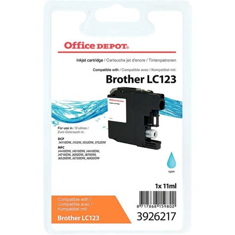 Brother Lc Cyan Cartouche Jet D Encre Compatible Office Depot