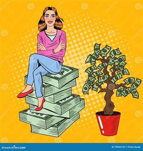 Rich Old Woman Reading The Magazine Aesthetic Vector Drawing