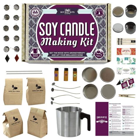 diy gift kits  piece soy candle making kit   candles