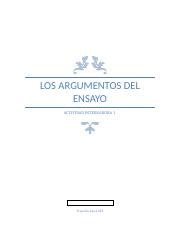 M05S1AI1 Docx LOS ARGUMENTOS DEL ENSAYO ACTIVIDAD INTEGRADORA 1