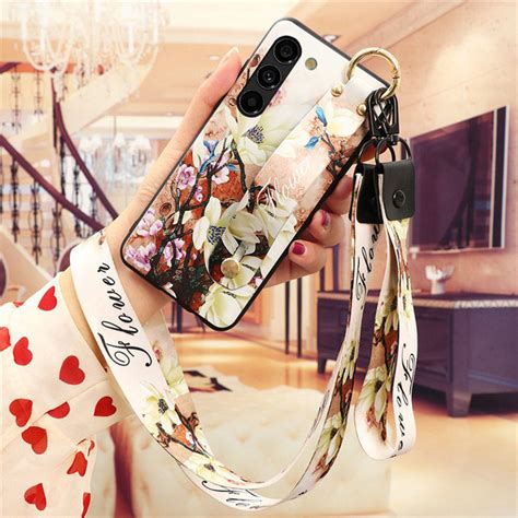 Силіконовий чохол для Samsung Galaxy S21 з ремінцем-підставкою та на ...