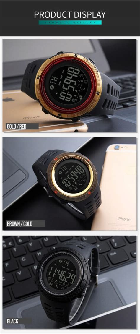 Zegarek męski SKMEI SMARTWATCH Bluetooth WR50m GW – Jamlux
