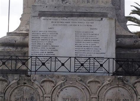 Monumento Ai Caduti Di Porto San Giorgio Fm Pietre Della Memoria