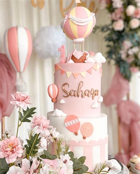 Hot Air Balloon Baby Shower Cake