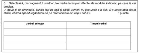 Selecteaz Din Fragmentul Urm Tor Trei Verbe La Timpuri Diferite