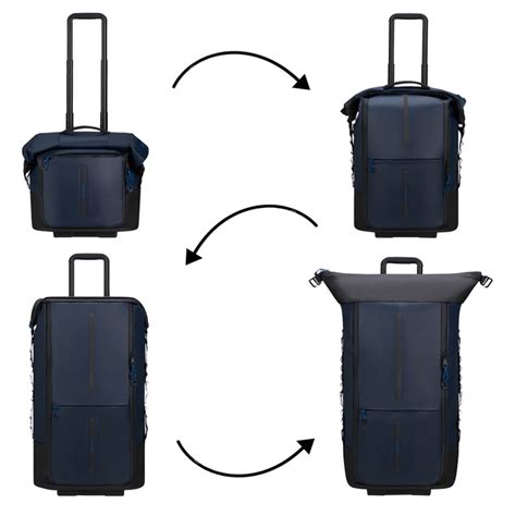 Samsonite Ecodiver Foldable Duffle Wheels In Blue Nights