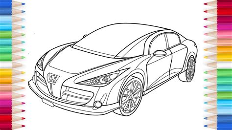 Peugeot Rc Coloring Pages From Glitter Supercars Coloring Book With