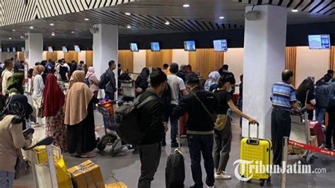 Puncak Arus Balik Di Bandara Juanda Melebihi Arus Mudik Ada Sebanyak